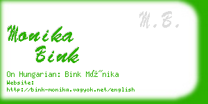 monika bink business card